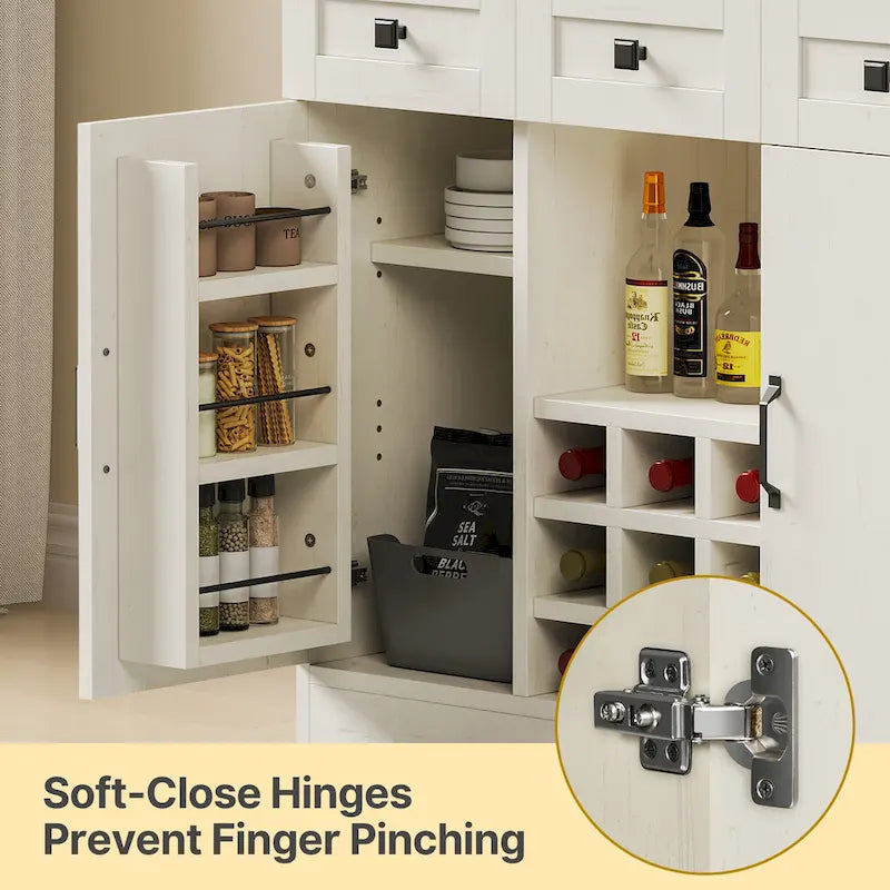 Moasis 72 Meuble de rangement de cuisine Armoire de cuisine avec station de recharge et 3 tiroirs