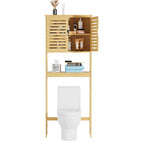 Meuble de rangement pour salle de bain au-dessus des toilettes avec portes et étagères - 25 x 10 x 69
