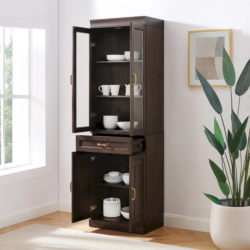 Armoire de cuisine Crosley Stanton avec porte vitrée