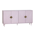 Buffet en bois à quatre portes avec accents dorés, violet lilas - 72