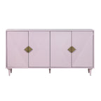 Buffet en bois à quatre portes avec accents dorés, violet lilas - 72