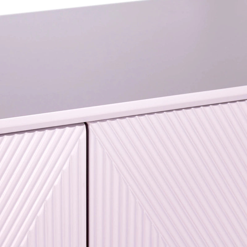 Buffet en bois à quatre portes avec accents dorés, violet lilas - 72