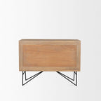 Meuble d'appoint Darwin en bois marron clair à 2 portes et 2 étagères – 44.0L x 17.5P x 30.0H