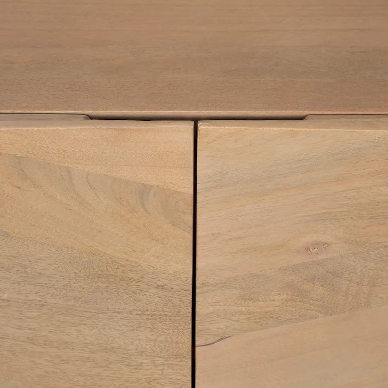Meuble d'appoint Darwin en bois marron clair à 2 portes et 2 étagères – 44.0L x 17.5P x 30.0H