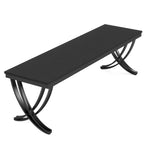 78,74 Bureau d'ordinateur double extra-long avec pieds métalliques uniques pour bureau à domicile