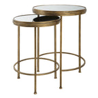 Tables gigognes en fer et verre de ()