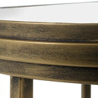 Tables gigognes en fer et verre de ()