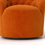 Fauteuils pivotants à 360 degrés en velours capitonné moderne SEYNAR avec dossier touffeté (lot de 2)
