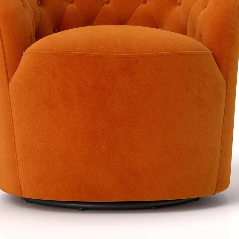 Fauteuils pivotants à 360 degrés en velours capitonné moderne SEYNAR avec dossier touffeté (lot de 2)