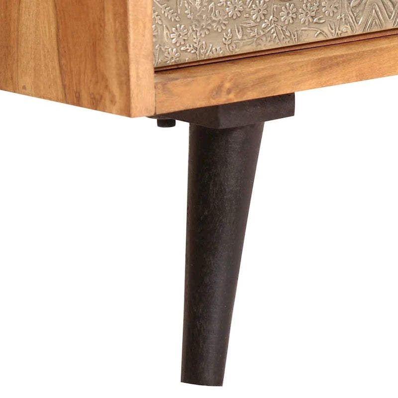 vidaXL Buffet 31,4x11,8x29,5 cm Bois d'Acacia Massif - 31,5x11,8x29,5
