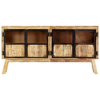 vidaXL Buffet marron et noir 63x11,8x31,5 cm Bois de manguier brut massif