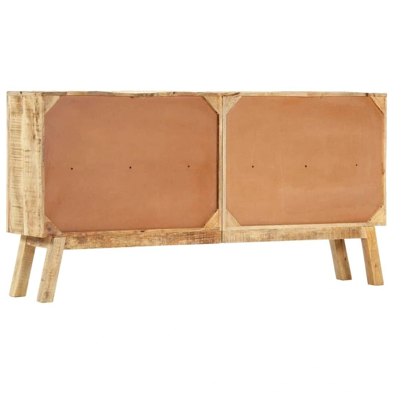 vidaXL Buffet marron et noir 63x11,8x31,5 cm Bois de manguier brut massif