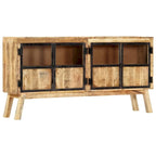 vidaXL Buffet marron et noir 63x11,8x31,5 cm Bois de manguier brut massif
