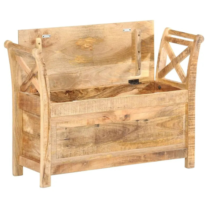 vidaXL Banc d'entrée 40,6x13x28,3 cm Bois de manguier massif