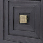 Meuble de rangement contemporain noir et bronze à 2 portes - 43 po