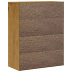 vidaXL Dessus de buffet avec portes en verre FLAM Bois de pin massif - 80 x 37 x 100 cm
