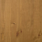 vidaXL Dessus de buffet avec portes en verre FLAM Bois de pin massif - 80 x 37 x 100 cm