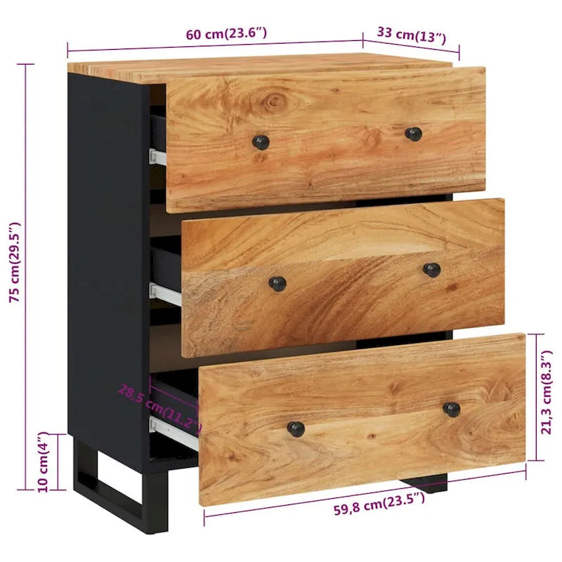 vidaXL Buffet bahut meuble de rangement console avec tiroirs
