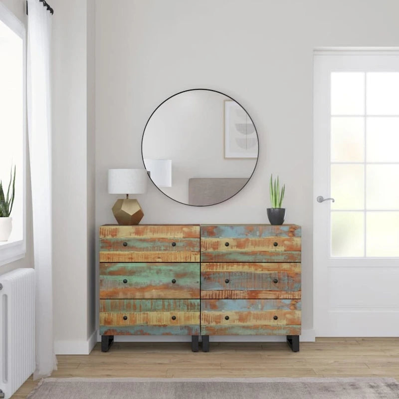 vidaXL Buffet bahut meuble de rangement console avec tiroirs
