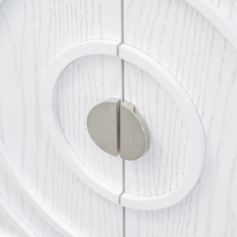 Porte de buffet rétro avec rainure circulaire Poignée de porte ronde en métal - S.O.