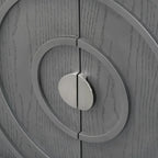 Porte de buffet rétro avec rainure circulaire Poignée de porte ronde en métal - S.O.