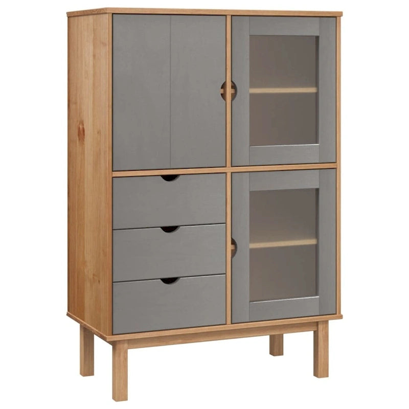 vidaXL Bahut OTTA 85x43x125 cm Bois de pin massif - 85 x 43 x 125