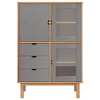 vidaXL Bahut OTTA 85x43x125 cm Bois de pin massif - 85 x 43 x 125