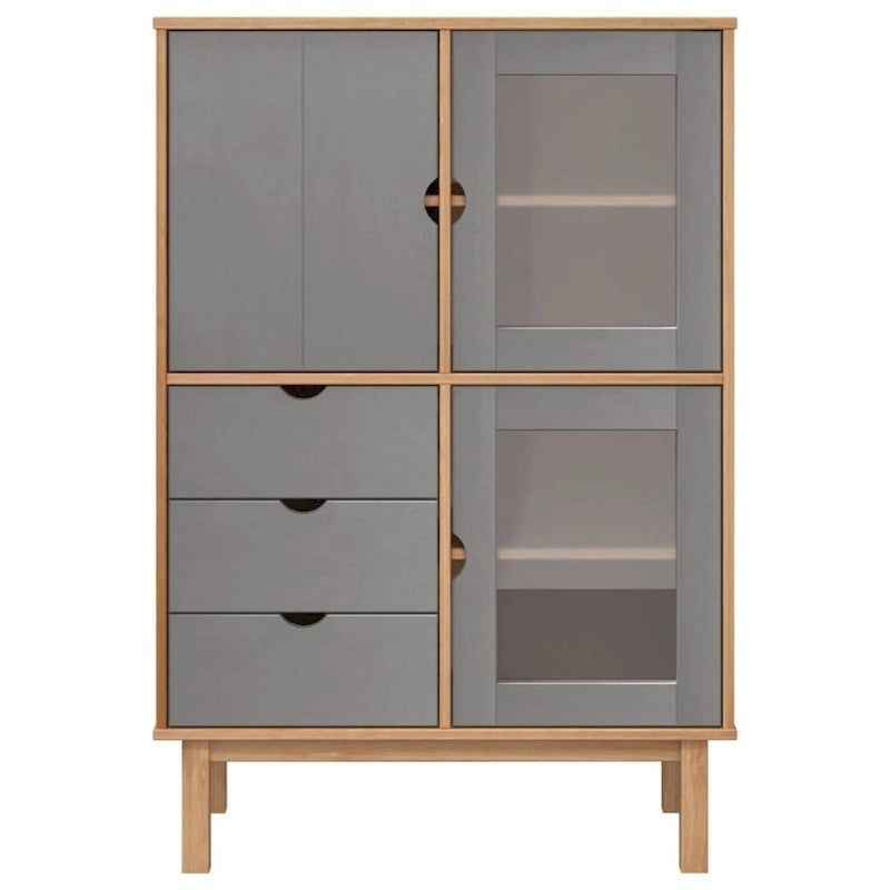 vidaXL Bahut OTTA 85x43x125 cm Bois de pin massif - 85 x 43 x 125