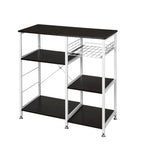 Kitchen Bakers Rack Utility Storage Shelf Microwave Stand 3-Tier Table For Spice Rack Organizer Workstation, Dark Brown