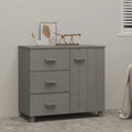 vidaXL Buffet de cuisine avec rangement en pin massif HAMAR - 90x40x80 cm