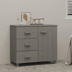 vidaXL Buffet de cuisine avec rangement en pin massif HAMAR - 90x40x80 cm