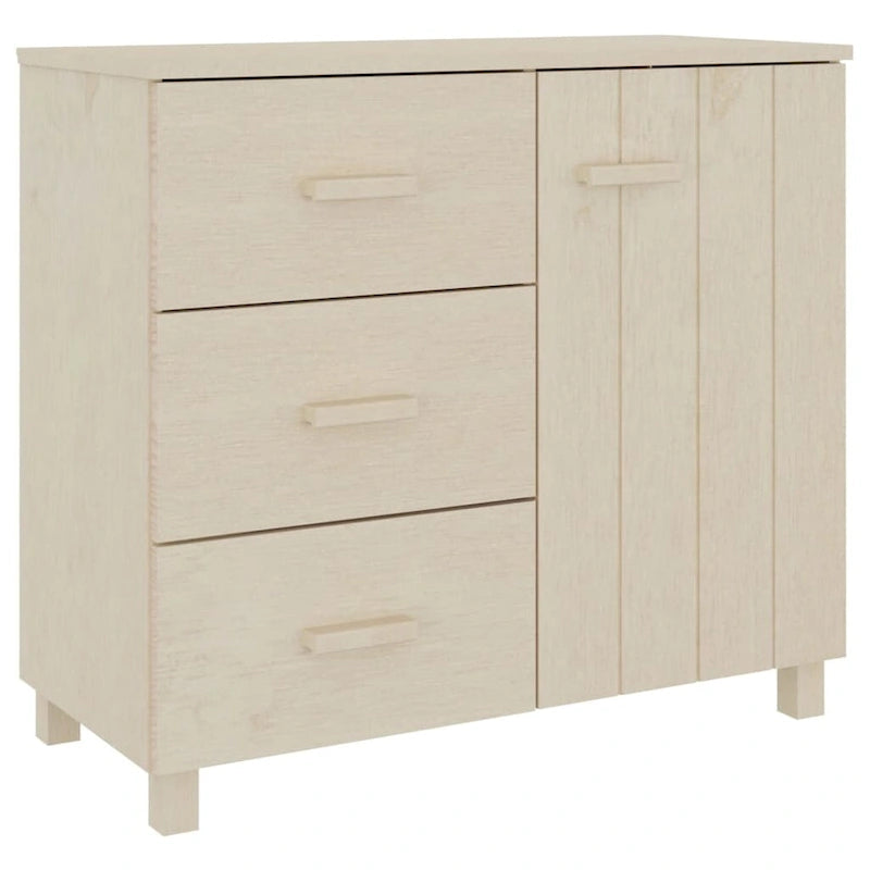 vidaXL Buffet de cuisine avec rangement en pin massif HAMAR - 90x40x80 cm