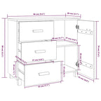 vidaXL Buffet de cuisine avec rangement en pin massif HAMAR - 90x40x80 cm