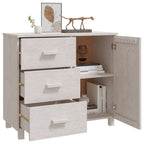 vidaXL Buffet de cuisine avec rangement en pin massif HAMAR - 90x40x80 cm