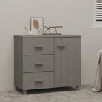 vidaXL Buffet de cuisine avec rangement en pin massif HAMAR - 90x40x80 cm