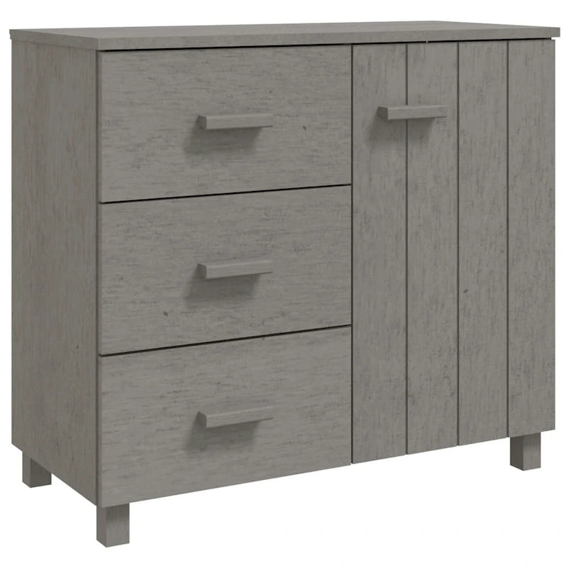 vidaXL Buffet de cuisine avec rangement en pin massif HAMAR - 90x40x80 cm