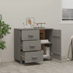 vidaXL Buffet de cuisine avec rangement en pin massif HAMAR - 90x40x80 cm