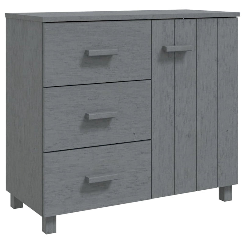 vidaXL Buffet de cuisine avec rangement en pin massif HAMAR - 90x40x80 cm