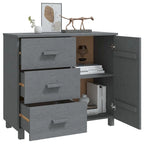 vidaXL Buffet de cuisine avec rangement en pin massif HAMAR - 90x40x80 cm