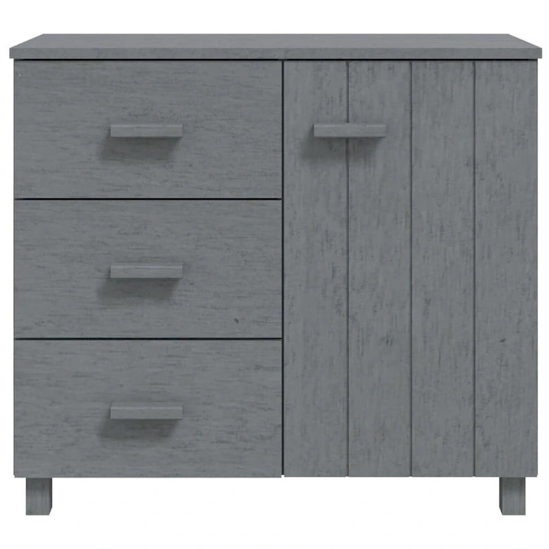 vidaXL Buffet de cuisine avec rangement en pin massif HAMAR - 90x40x80 cm