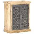 vidaXL Sideboard with Steel Doors 23.6x13.8x29.5 Solid Mango Wood
