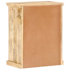 vidaXL Buffet avec portes en acier 60x35x75 cm Bois de manguier massif