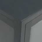 vidaXL Buffet anthracite 75x35x105 cm Acier et verre