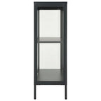 vidaXL Buffet anthracite 75x35x105 cm Acier et verre