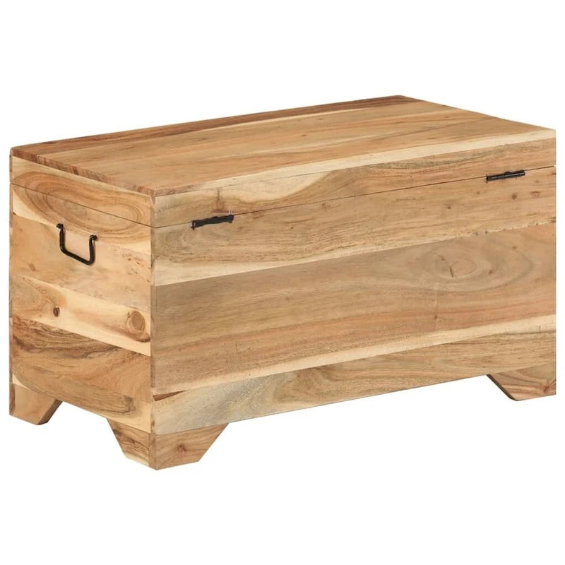 vidaXL Coffre de Rangement en Bois d'Acacia Massif - 73 x 39 x 41 cm