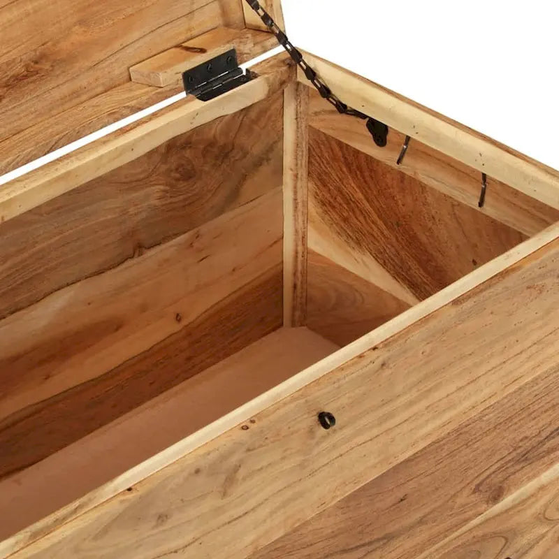 vidaXL Coffre de Rangement en Bois d'Acacia Massif - 73 x 39 x 41 cm