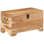vidaXL Coffre de Rangement en Bois d'Acacia Massif - 73 x 39 x 41 cm