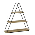 25.5 Brown and Black Triangle Decorative Wall Shelf