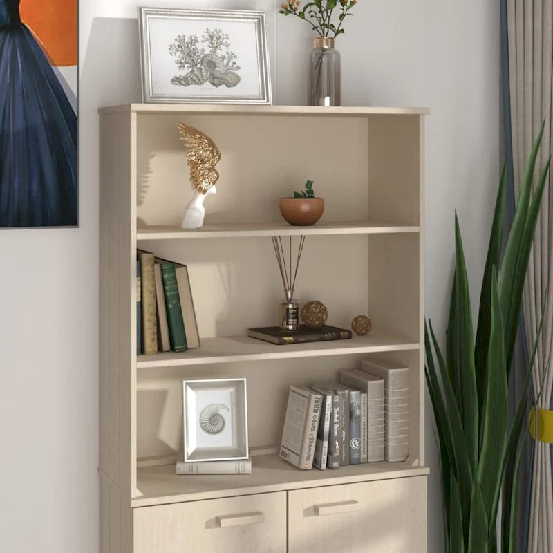 vidaXL Dessus d'armoire pour buffet haut avec étagères HAMAR Pin massif – 33,5x13,8x39,4