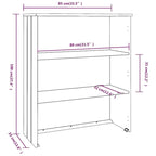 vidaXL Dessus d'armoire pour buffet haut avec étagères HAMAR Pin massif – 33,5x13,8x39,4